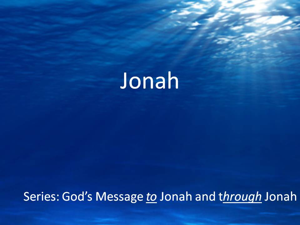 Selfish Prophet...Gracious God